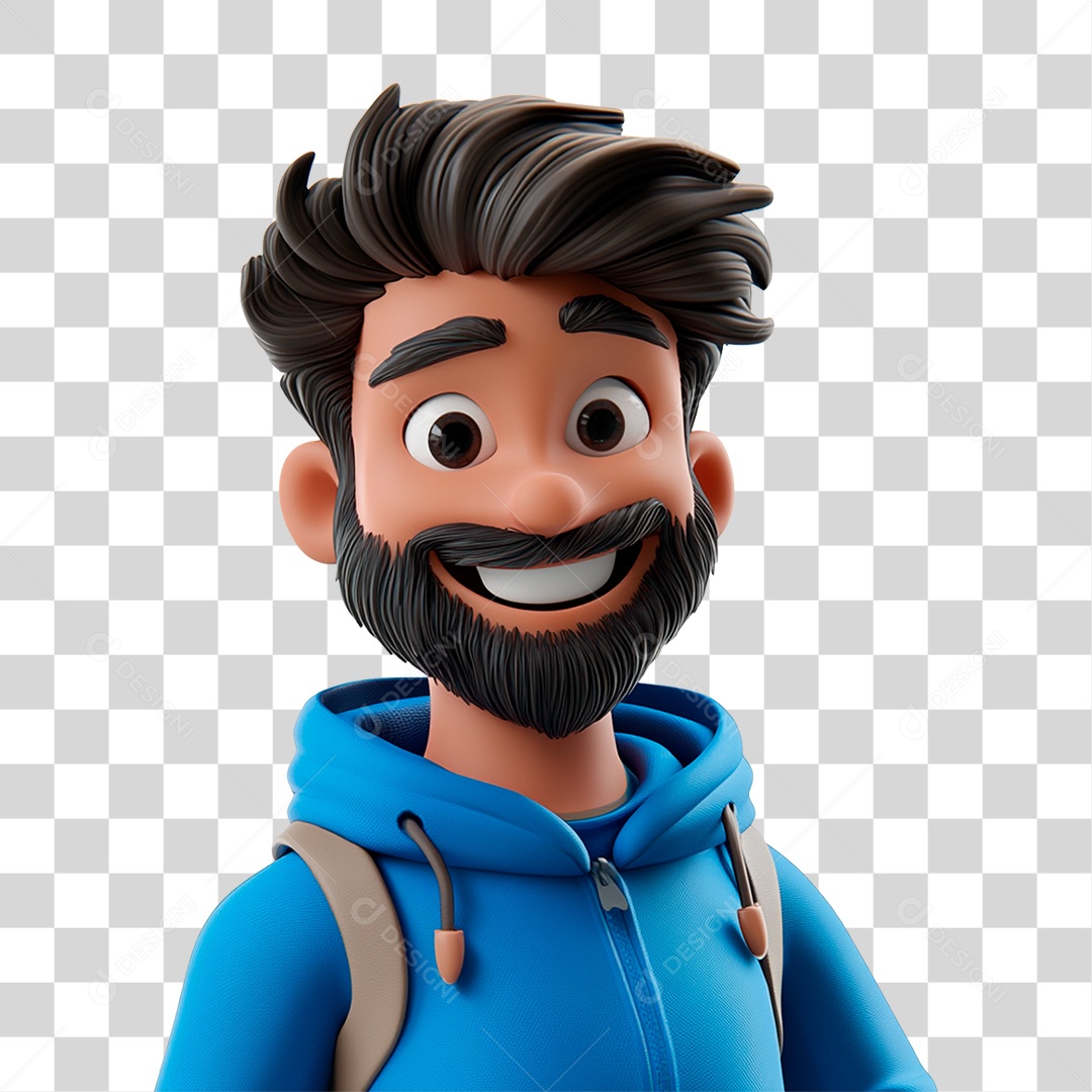 Homem Novembro Azul PNG Transparente