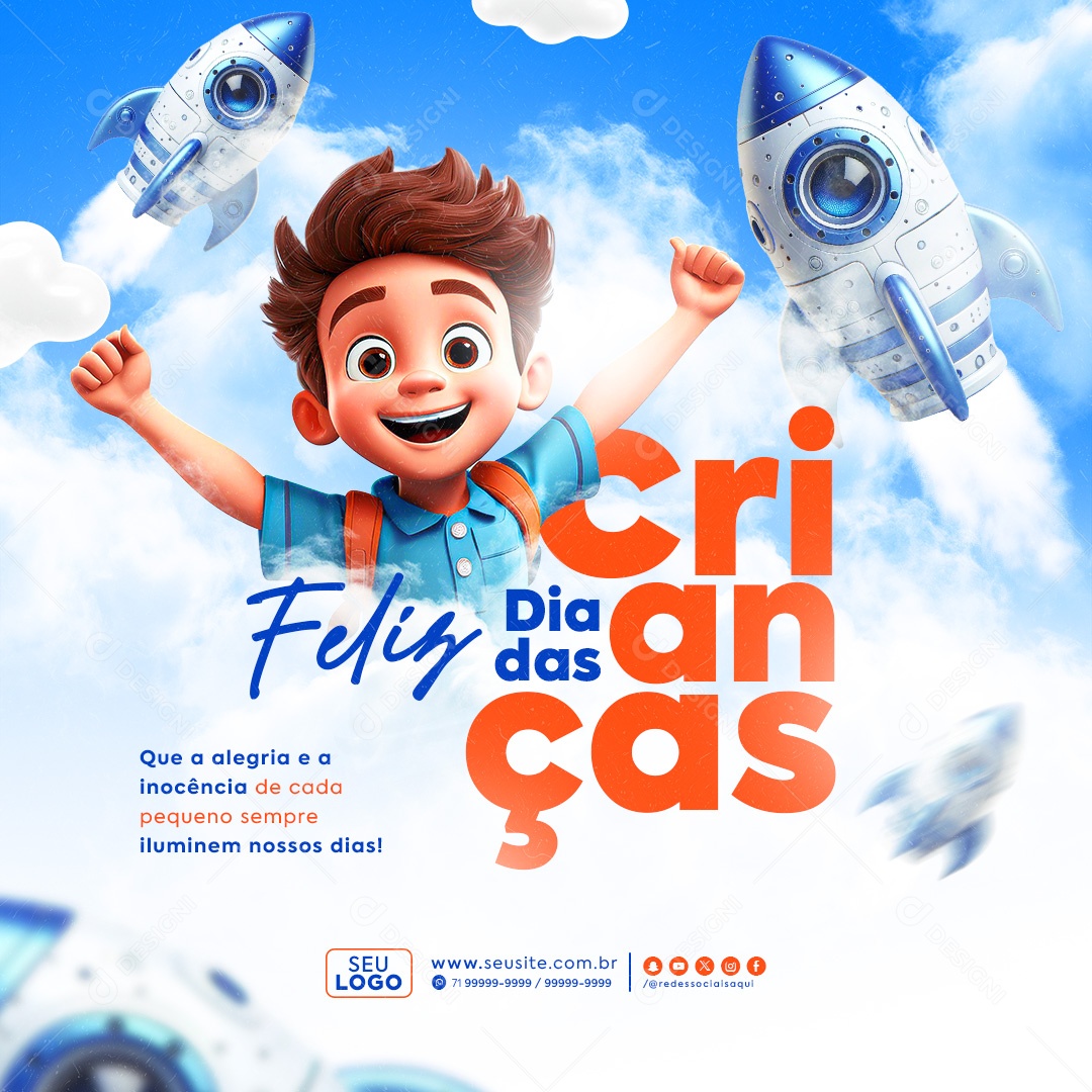 Dia das Crianças 12 de Outubro Social Media PSD Editável