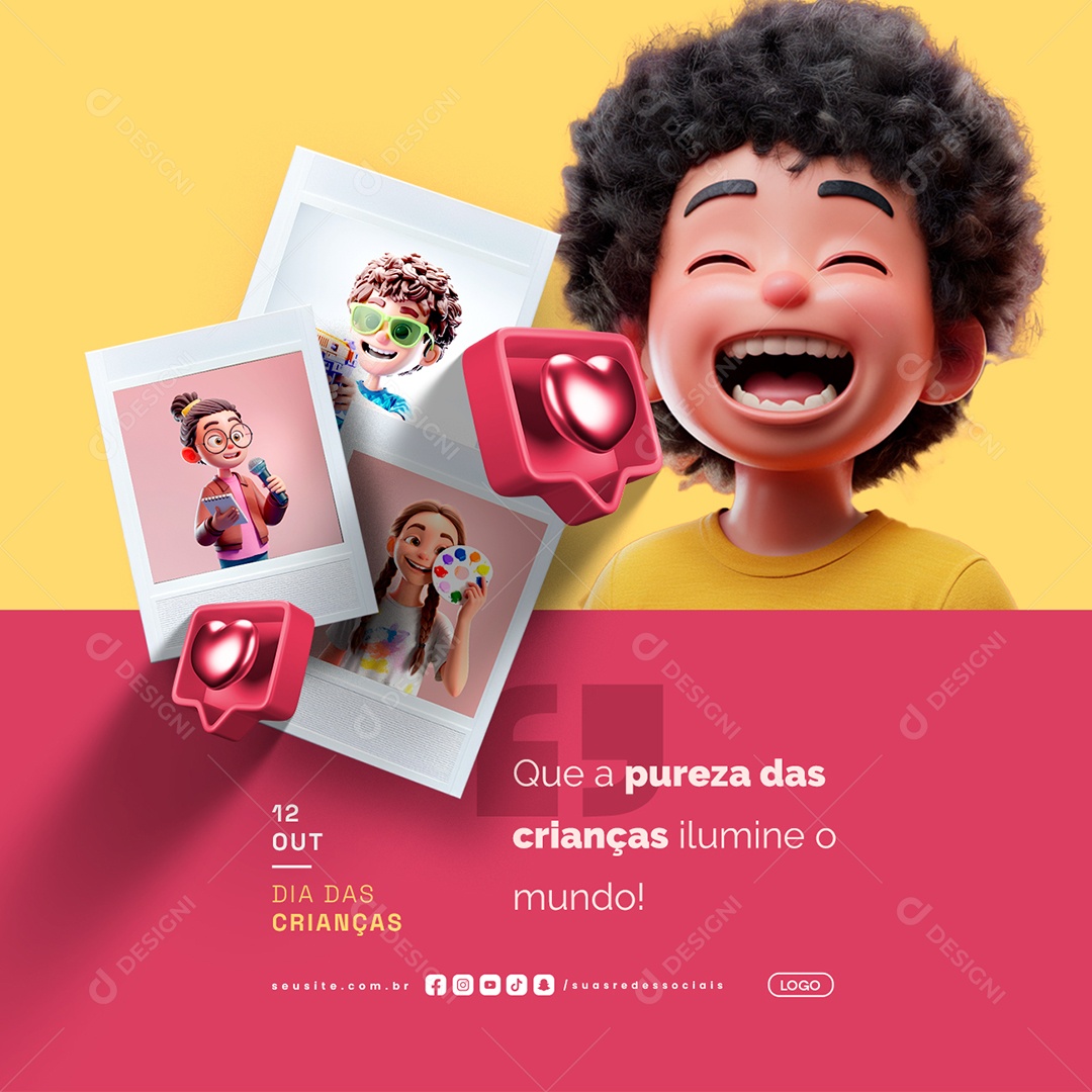 Dia das Crianças 12 de Outubro Social Media PSD Editável