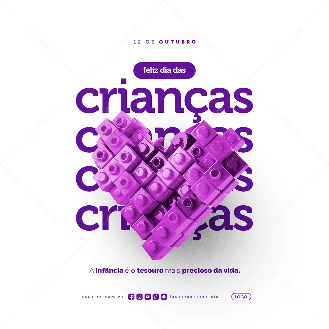 Feliz Dia das Crianças 12 de Outubro Social Media PSD Editável
