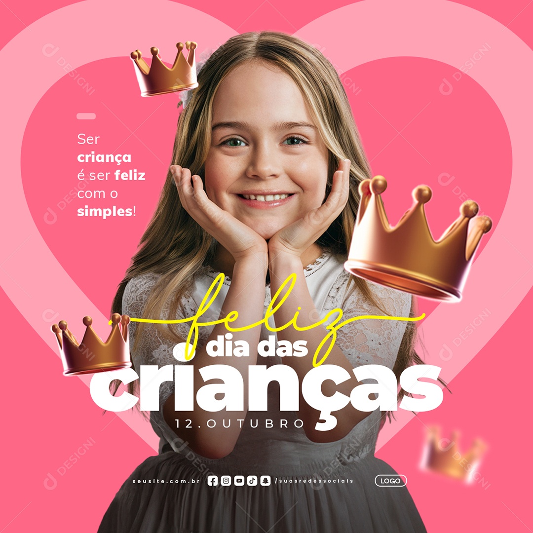 Feliz Dia das Crianças 12 de Outubro Social Media PSD Editável
