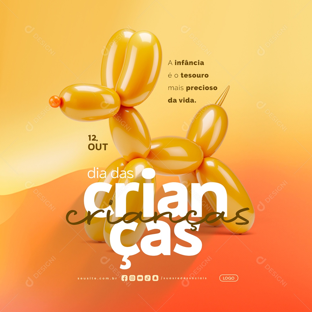 Dia Das Crianças 12 de Outubro Social Media PSD Editável