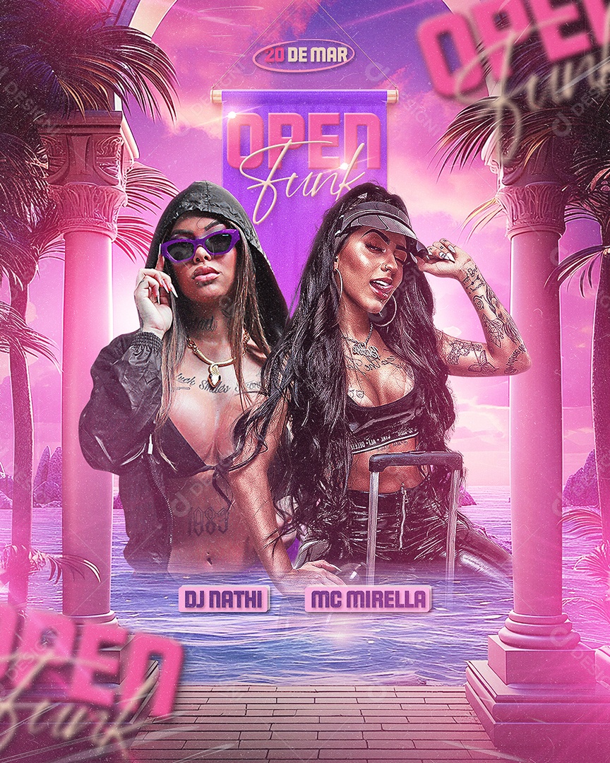 Feed Flyer Open Funk Social Media PSD Editável