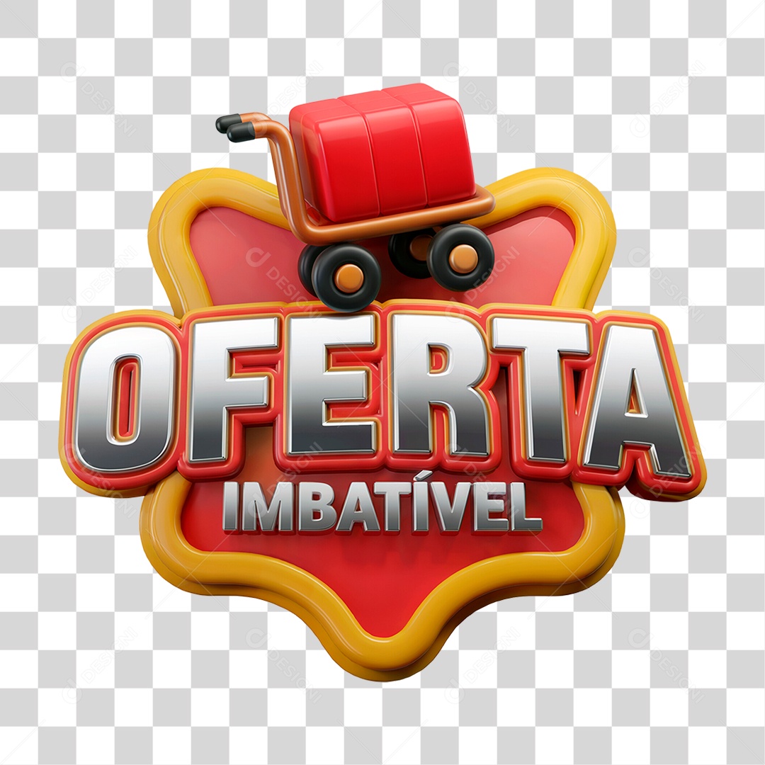 Selo 3D Oferta Imbativél PNG Transparente
