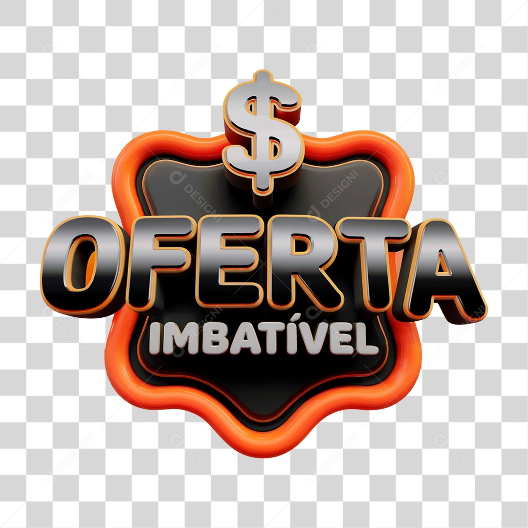 Selo 3D Oferta Imbativél PNG Transparente