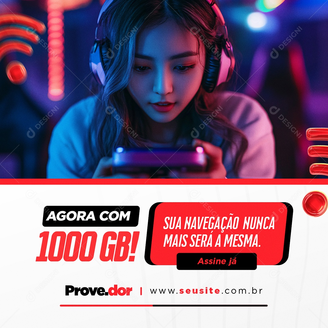 Internet Sua Navegação Nunca Mais Será a Mesma Social Media PSD Editável