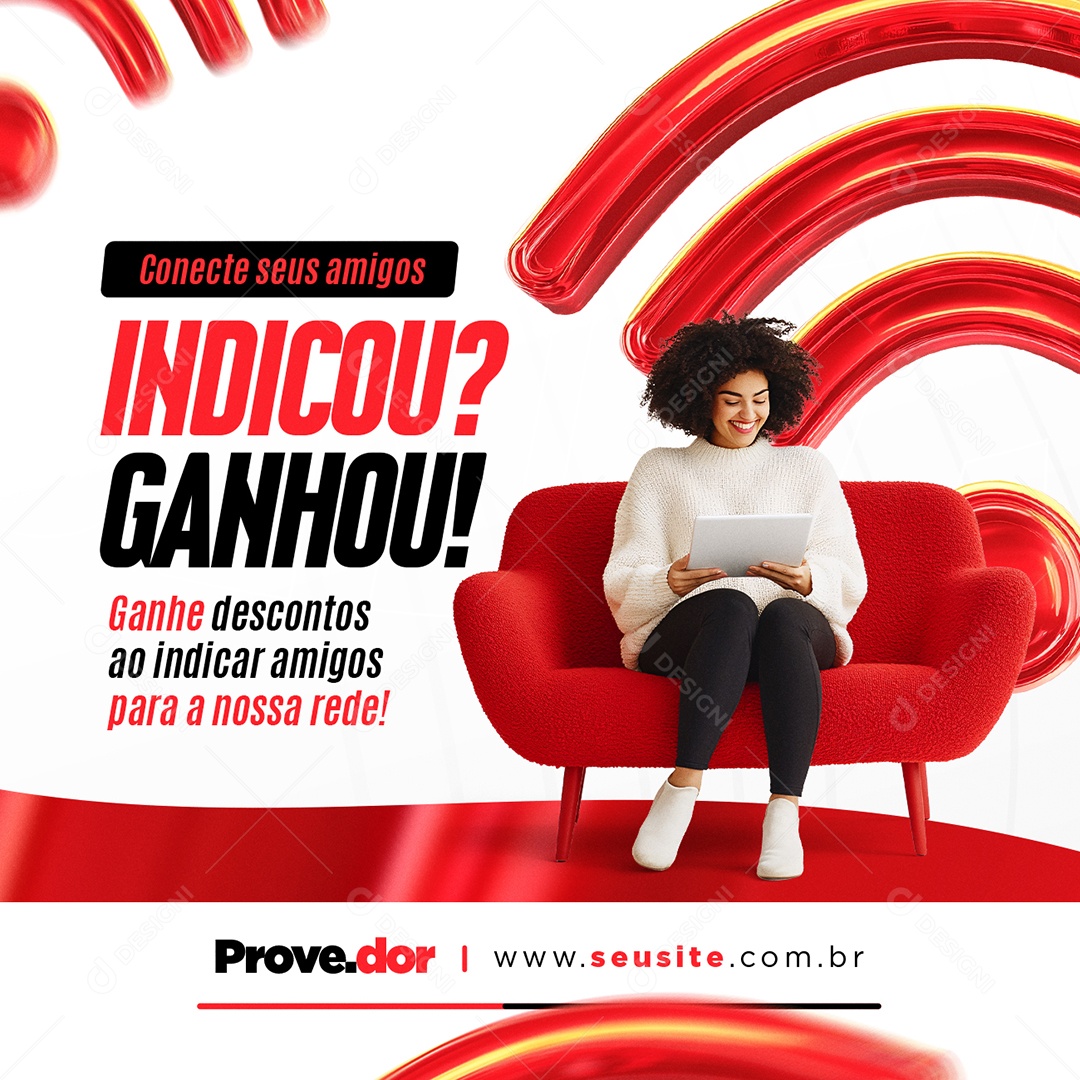 Internet Conecte Seus Amigos Social Media PSD Editável