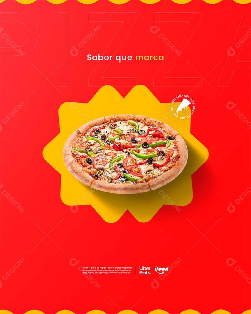 Pizzaria Sabor Que Marca Social Media PSD Editável