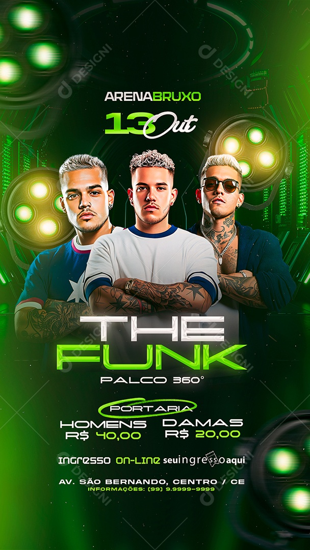 Story Flyer The Funk Social Media PSD Editável