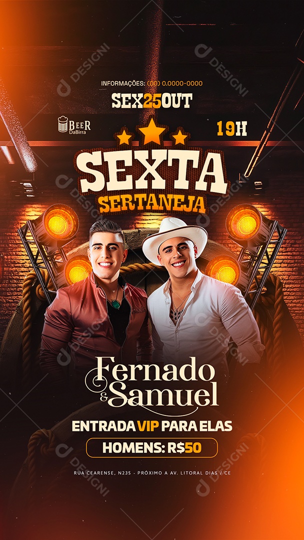 Story Flyer Sexta Sertaneja Social Media PSD Editável