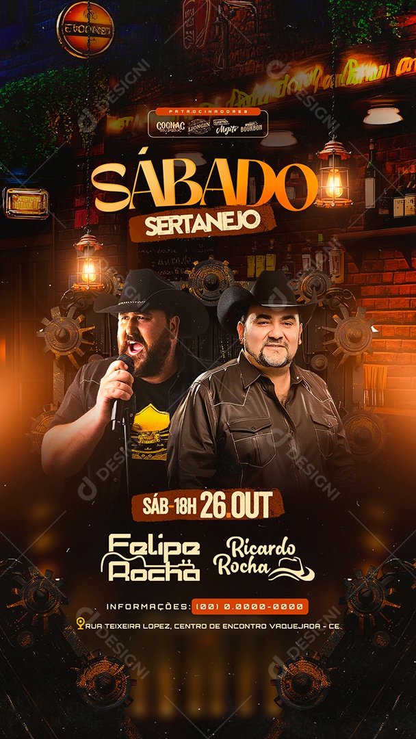 Story Flyer Sábado Sertanejo Social Media PSD Editável