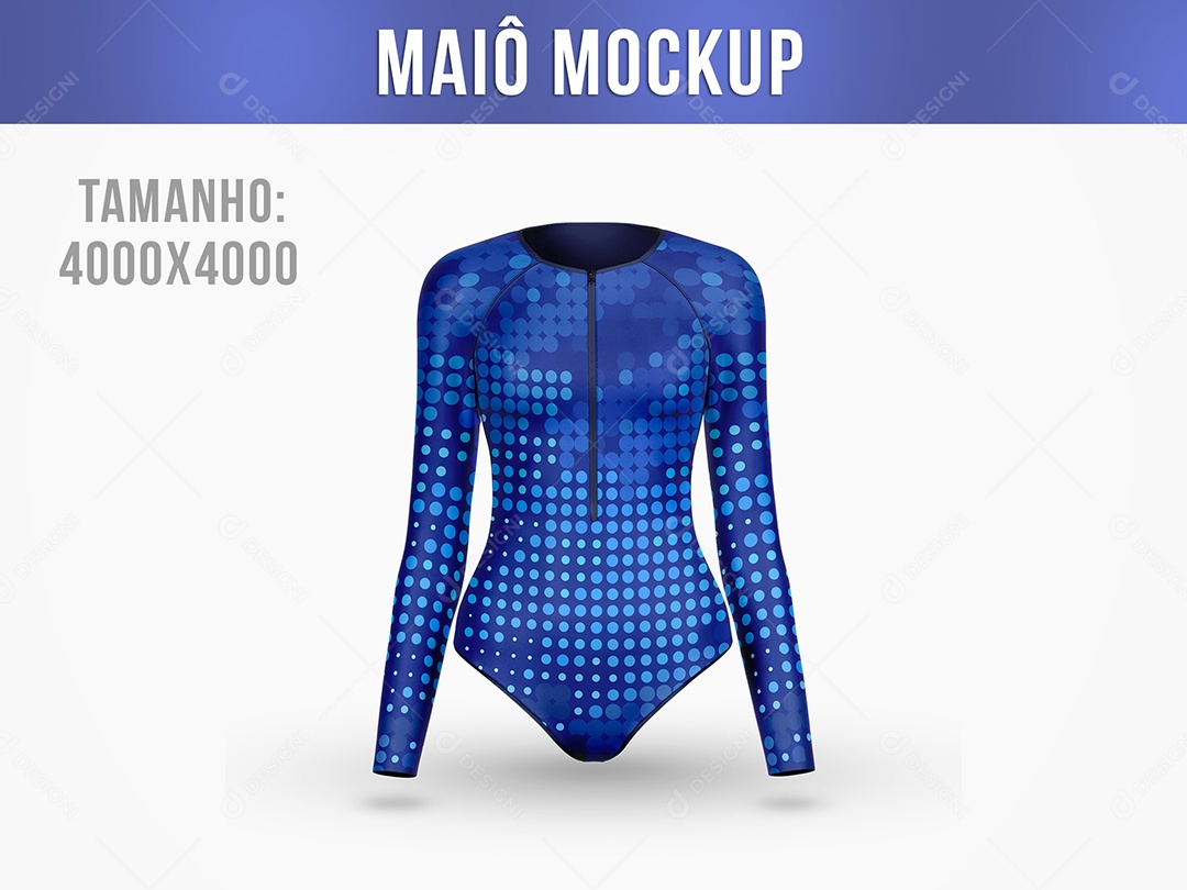 Mockup De Maiô Azul PSD Editável