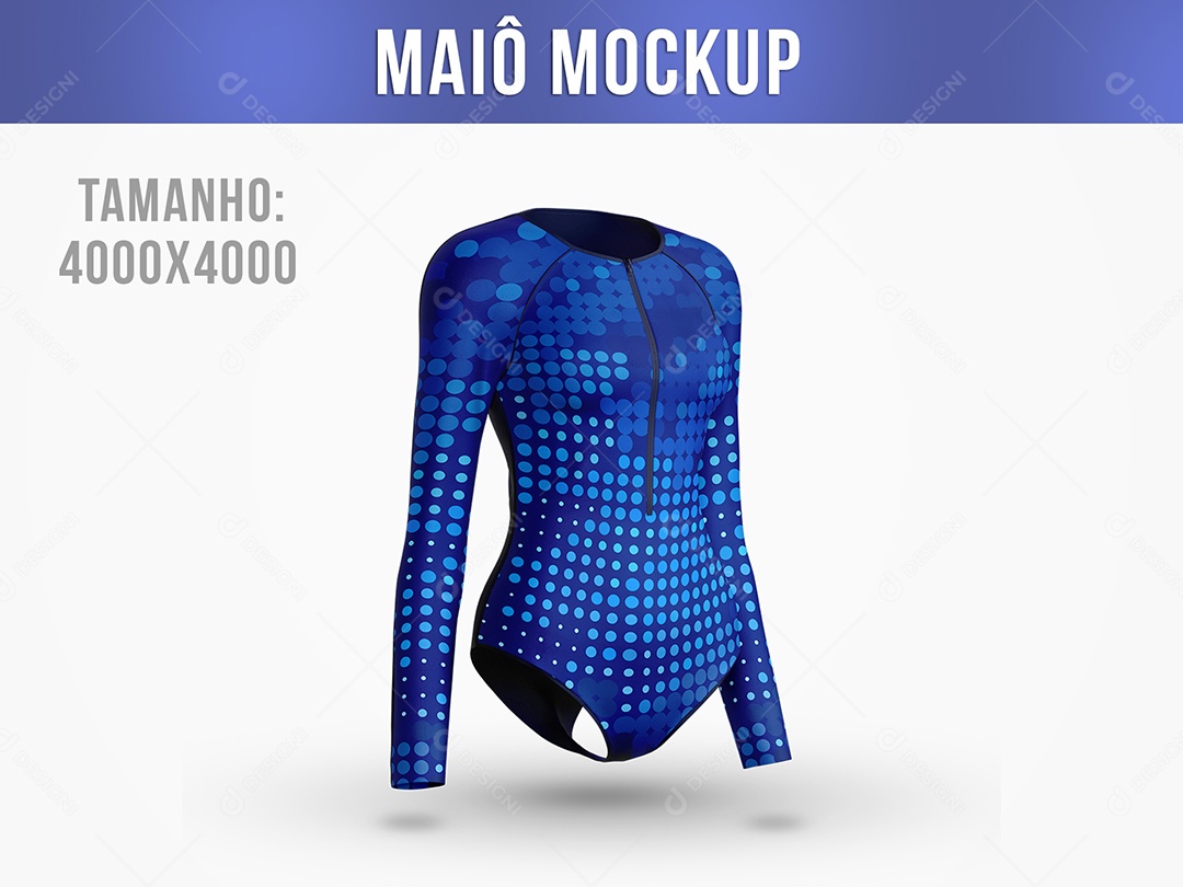 Mockup De Maiô Azul PSD Editável