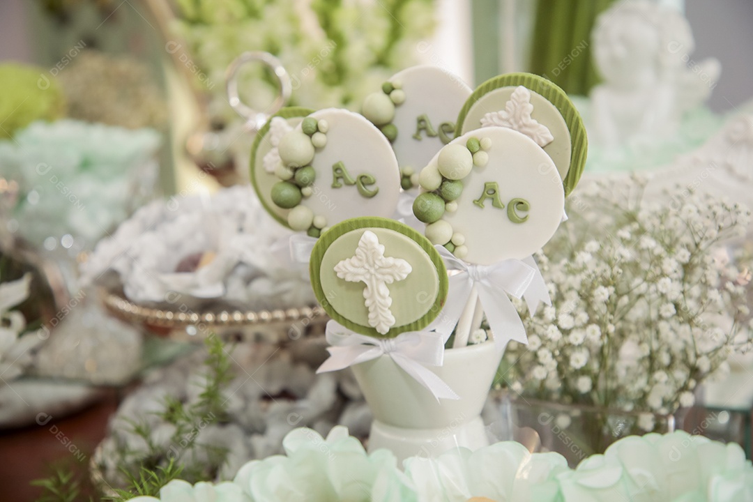 Decoração comestível de casamento doce