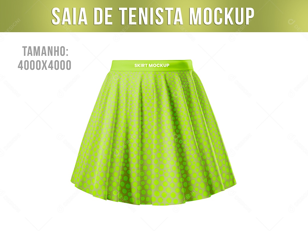 Mockup De Sai Rodada verde PSD Editável