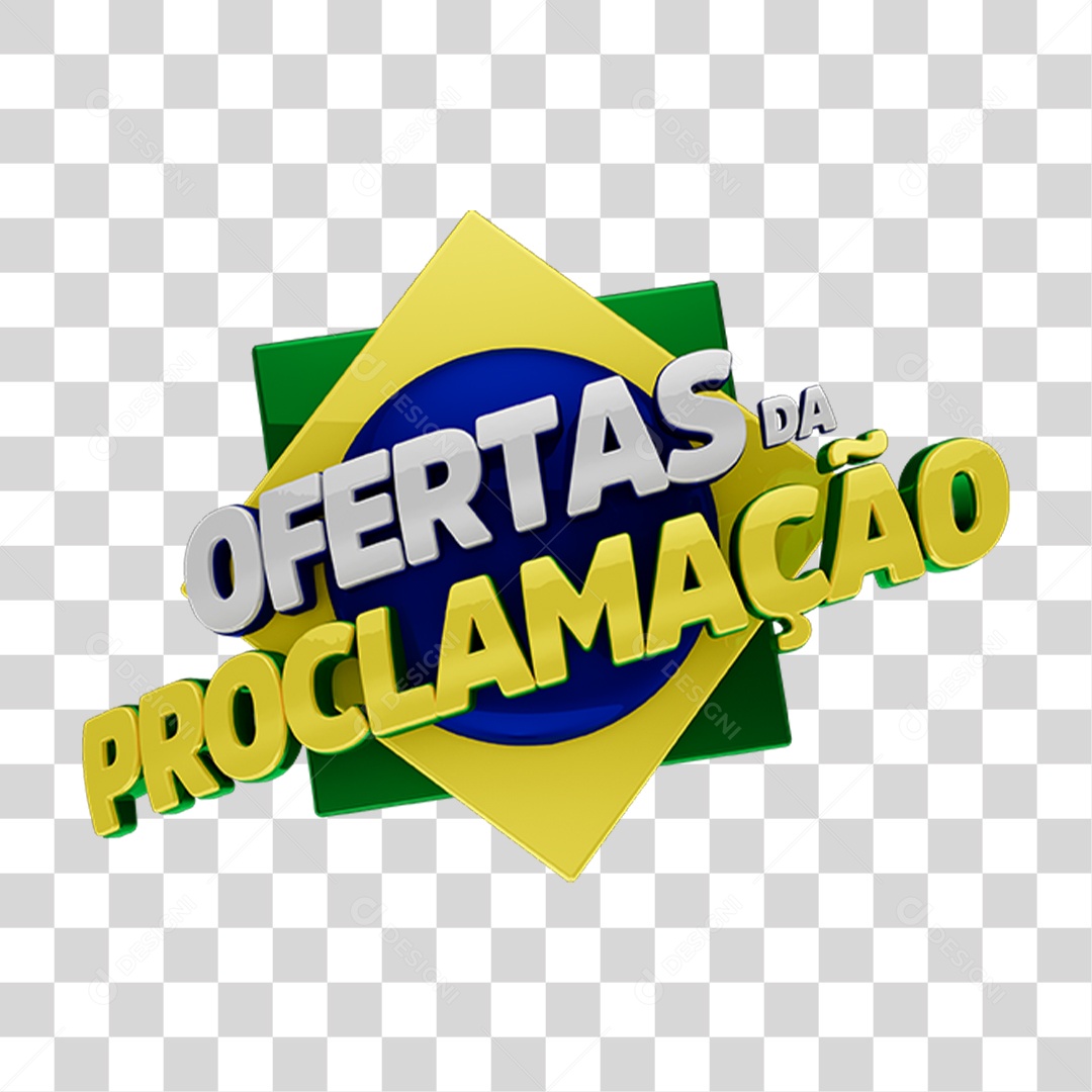 Selo 3D Ofertas Da Proclamação PNG Transparente