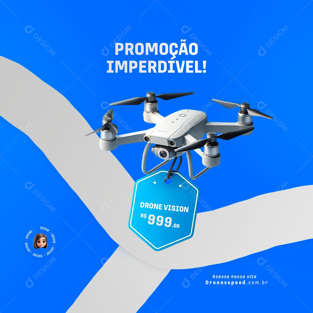 Loja de Drones Promoção Social Media PSD Editável