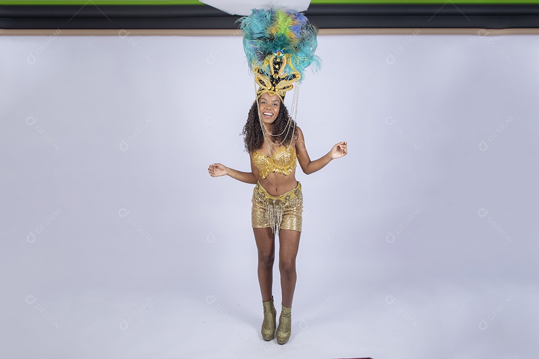 Mulher vestida para festa de carnaval