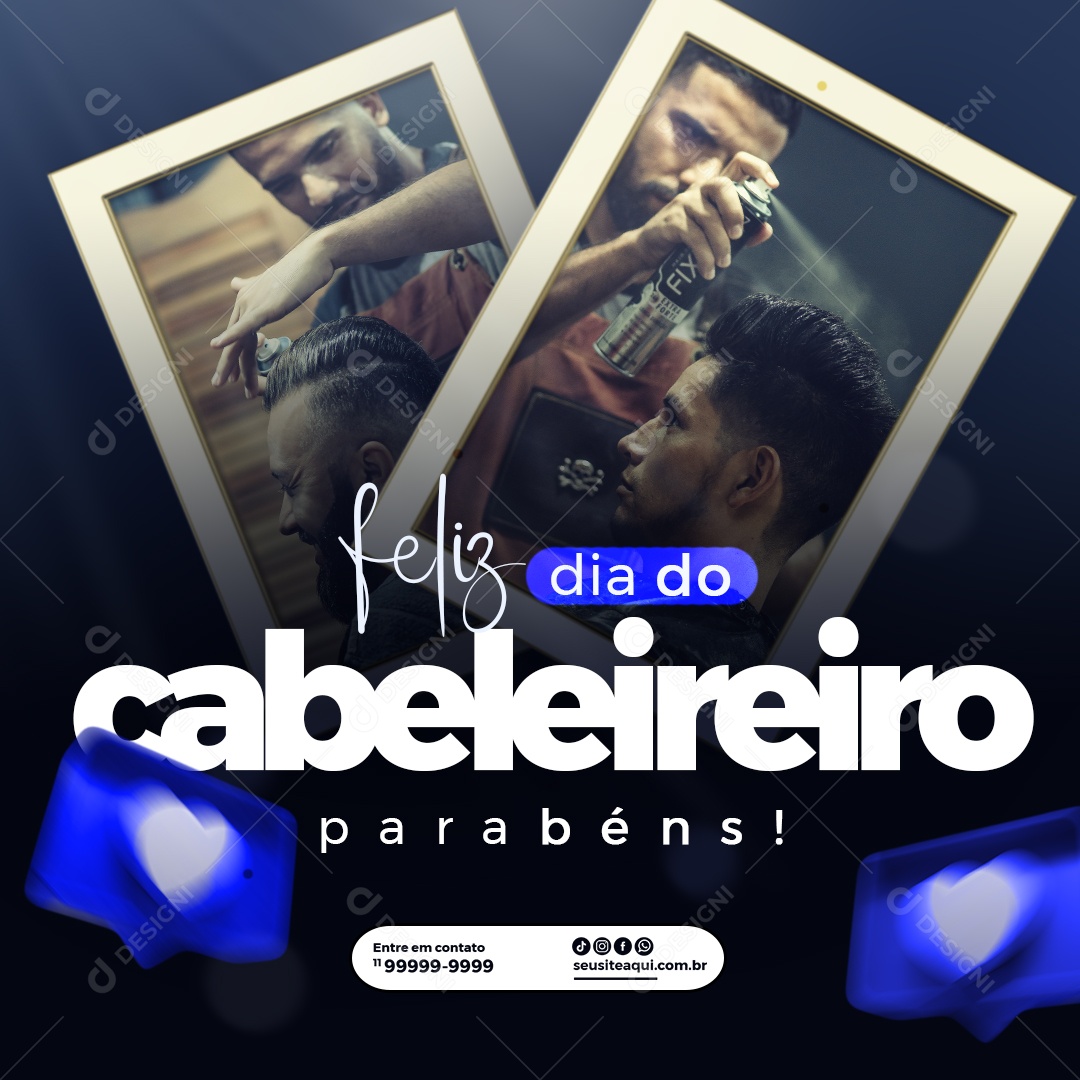 Dia Do Cabeleireiro 19 De Janeiro Social Media PSD Editável