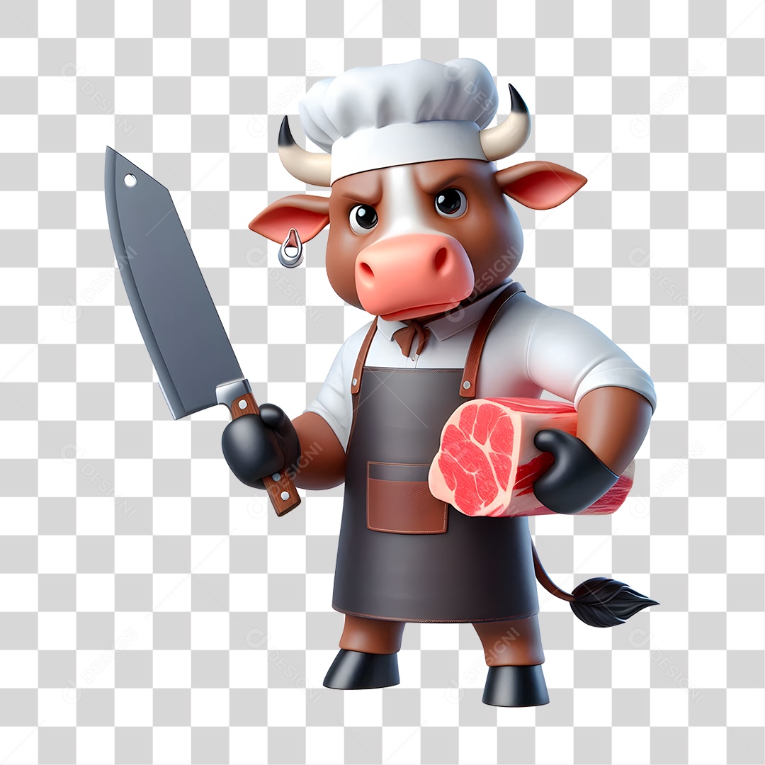 Mascote Touro PNG Transparente