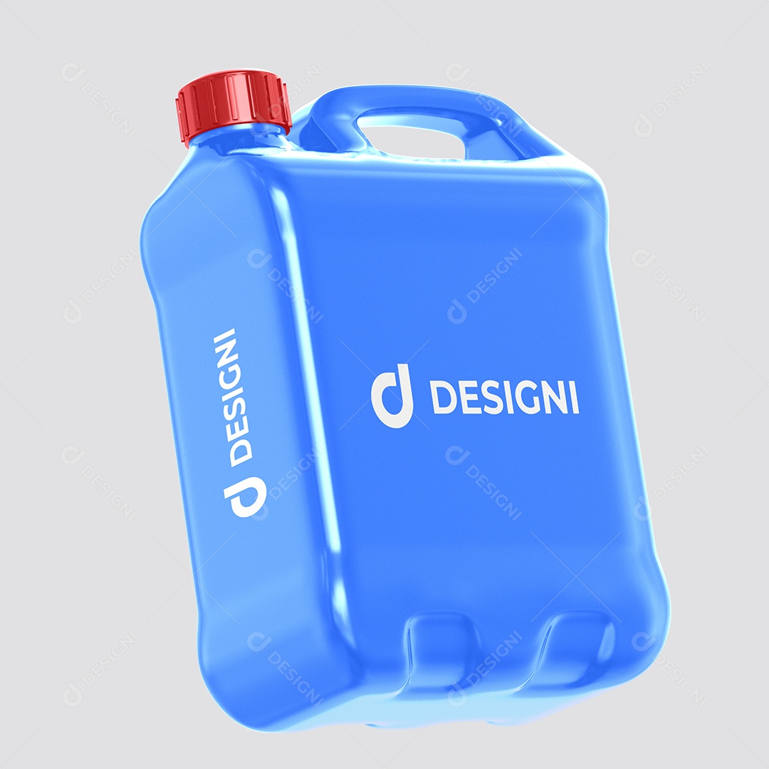 Mockup De Amaciante 5L Inclinado PSD Editável