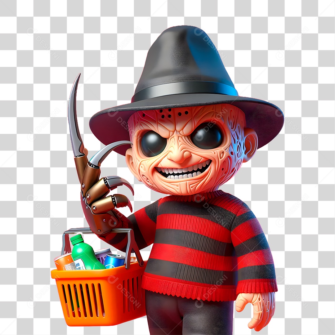 Mascote Freddy Krueger PNG Transparente