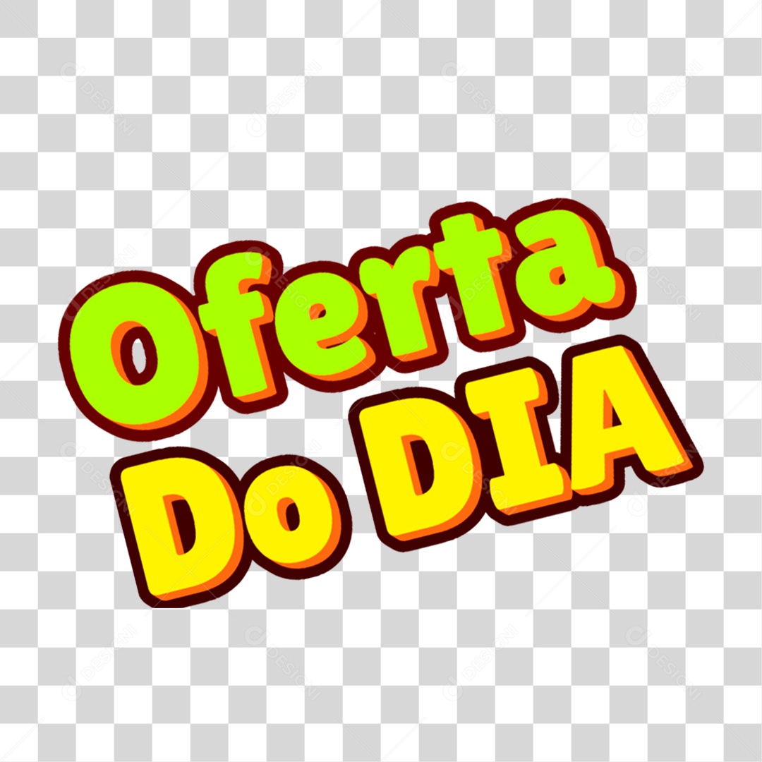 Selo 3D Ofertas do Dia PNG Transparente