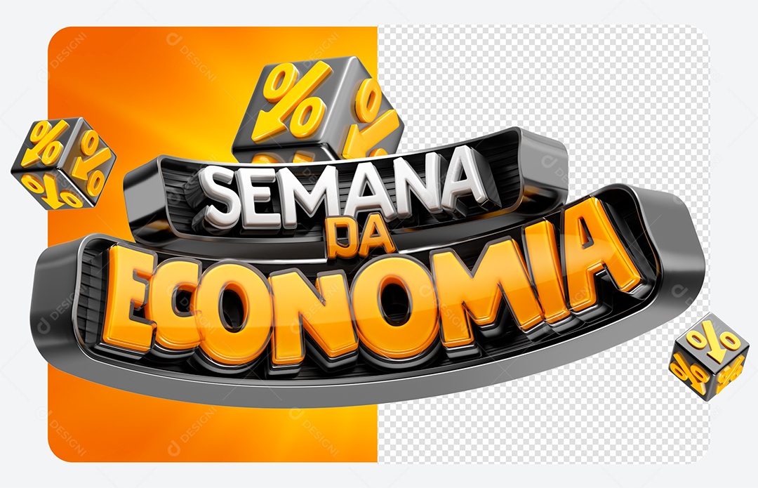 3D Week stamp of Economics for PSD Composition