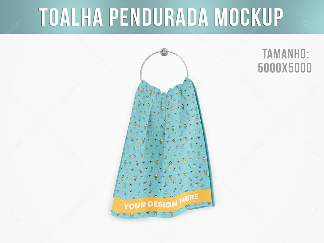 Mockup De Toalha Pendurada PSD Editável