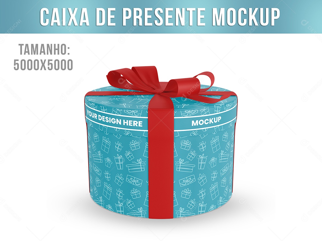 Mockup Caixa De Presente PSD Editável
