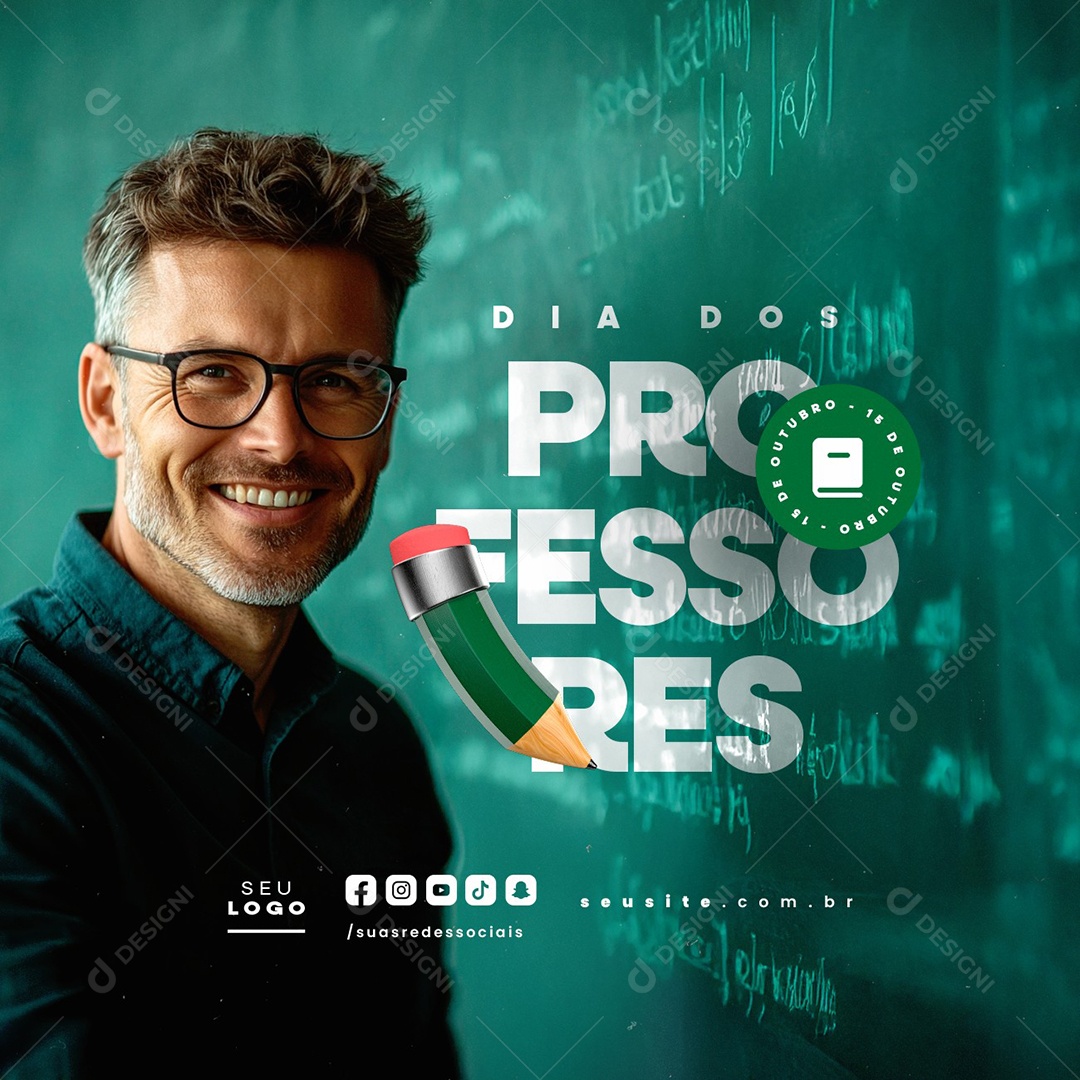 Dia dos Professors 15 de Outubro Social Media PSD Editável