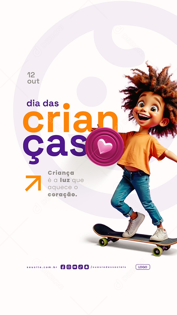 Story Dia das Crianças 12 de Outubro Social Media PSD Editável