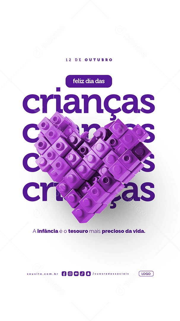 Story Feliz Dia das Crianças 12 de Outubro Social Media PSD Editável