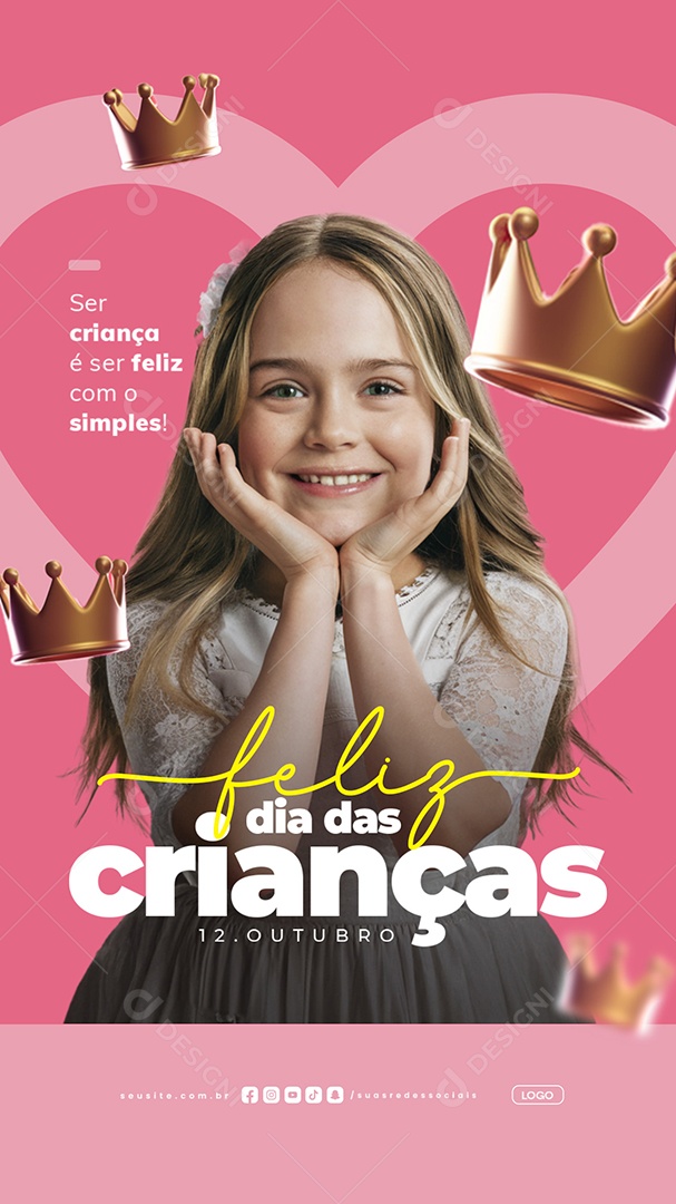 Story Feliz Dia das Crianças 12 de Outubro Social Media PSD Editável
