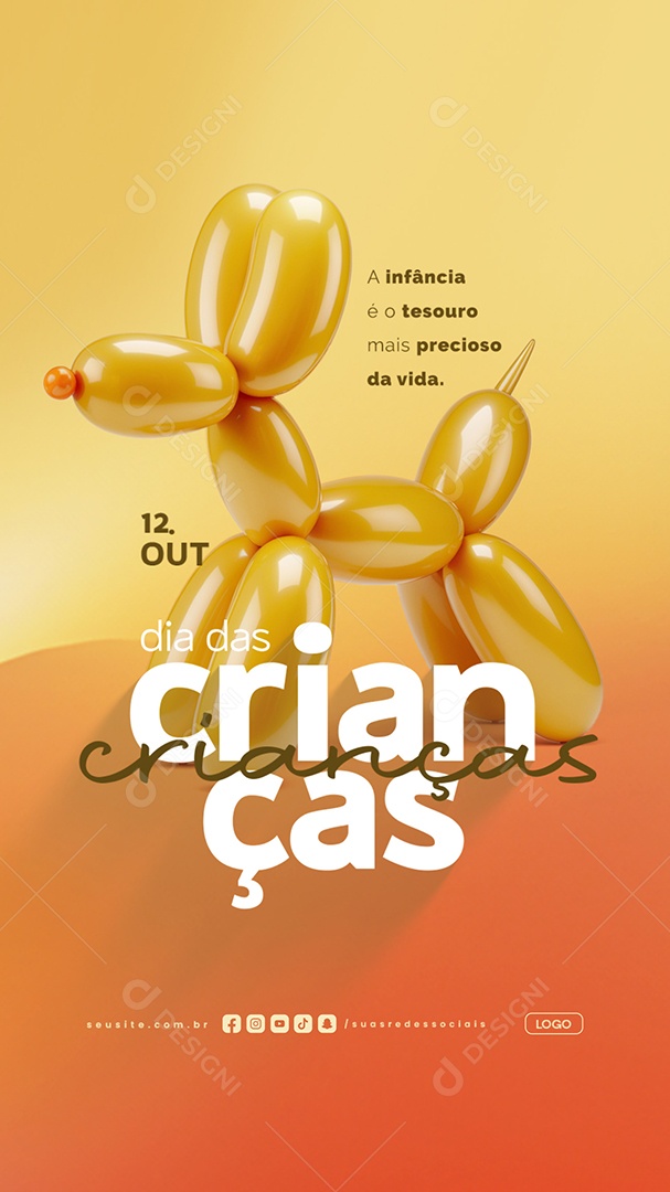 Story Dia das Crianças 12 de Outubro Social Media PSD Editável
