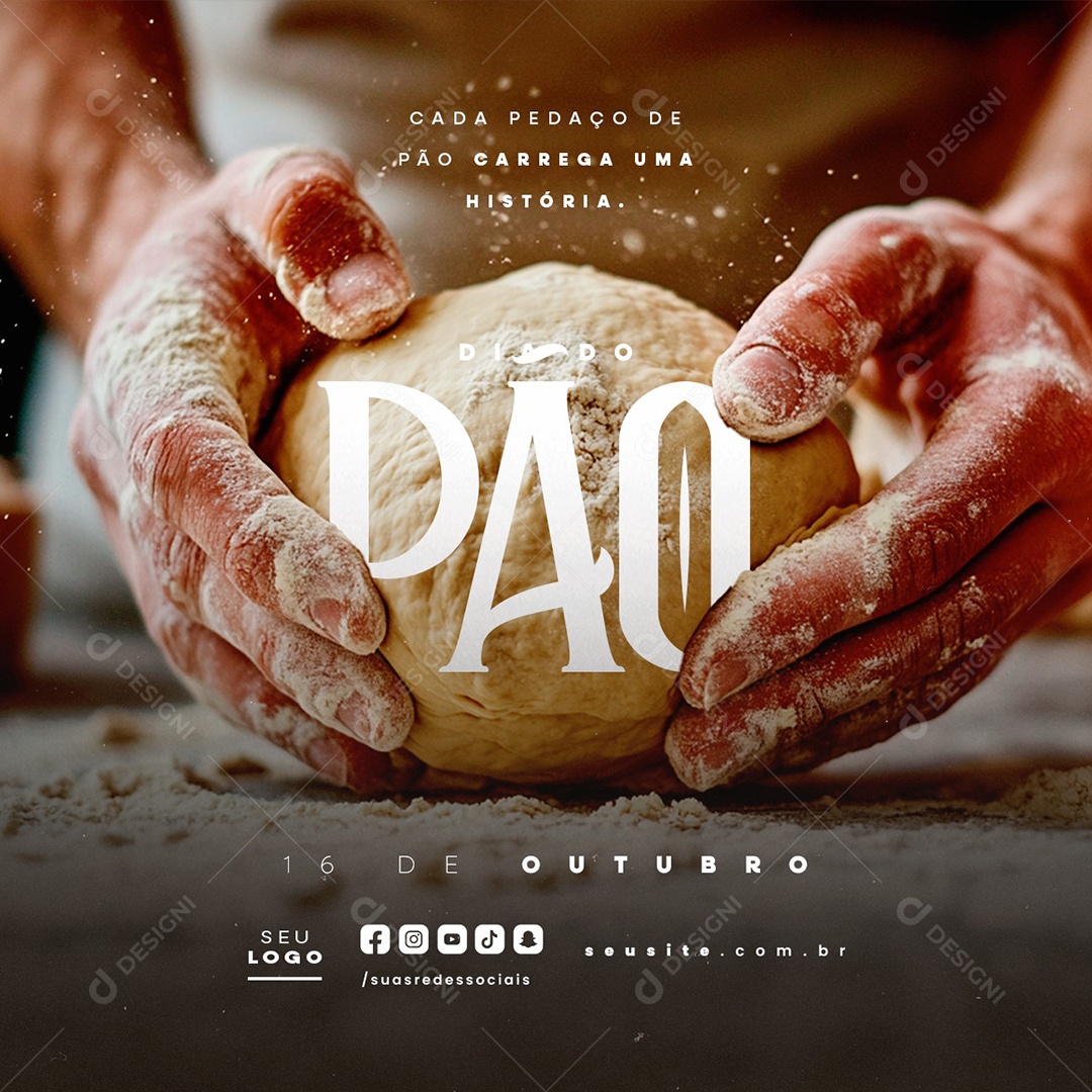 Dia do Pão 16 de Outubro Social Media PSD Editável