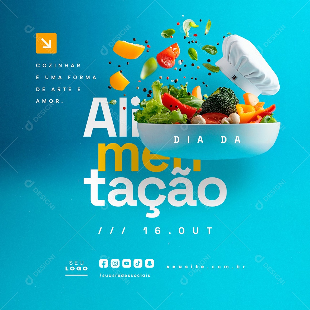 Dia da Alimentação 16 de Outubro Social Media PSD Editável