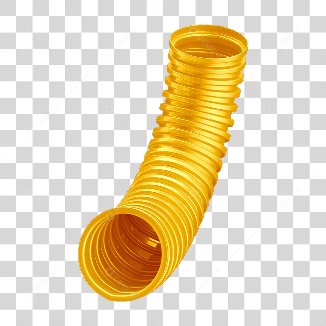 Eletroduto Corrugado 20 milímetros Anti-chamas Amarelo PNG Transparente