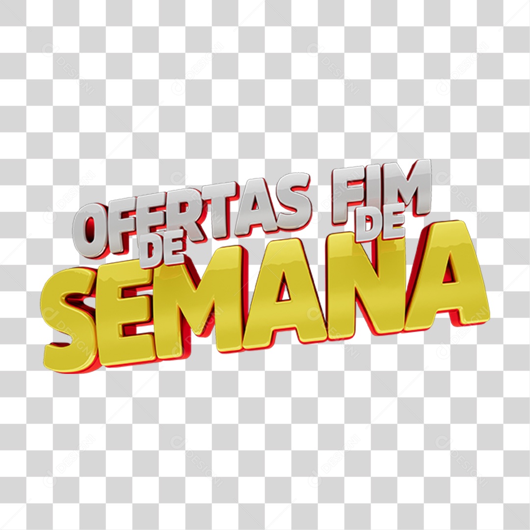 Selo 3D Ofertas de Fim de Semana PNG Transparente