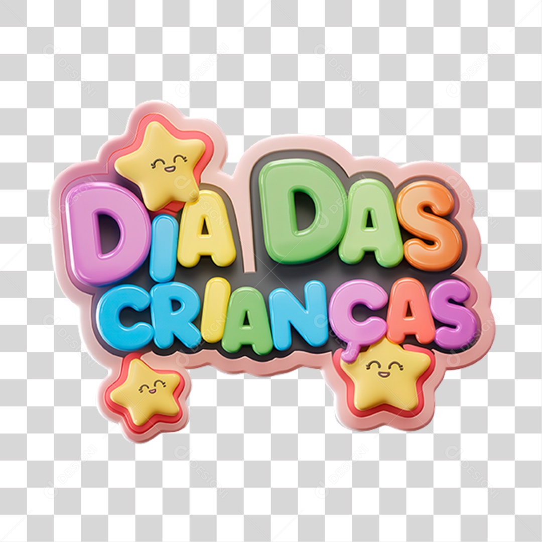 Elemento 3D Dia Das Crianças PNG Transparente