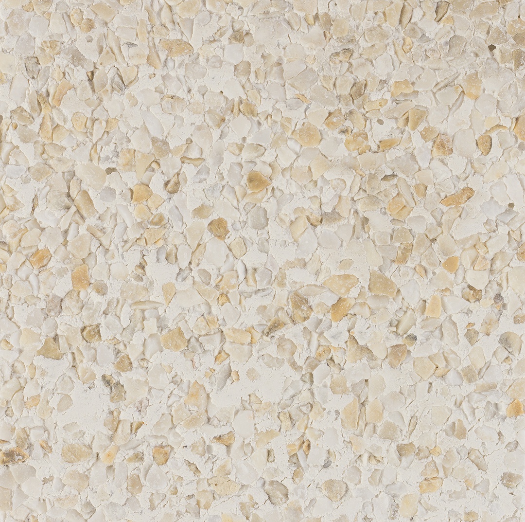 Piso de porcelanato com pedras