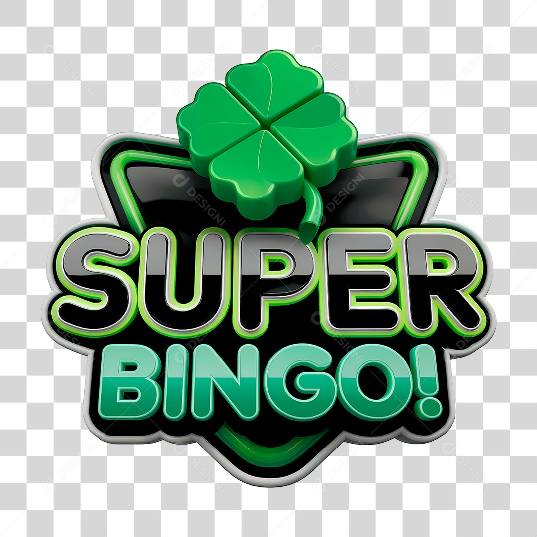 Super Bingo Selo 3D Para Composição PSD Premium