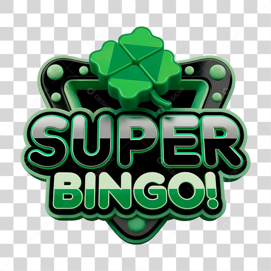Super Bingo Selo 3D Para Composição PSD Premium