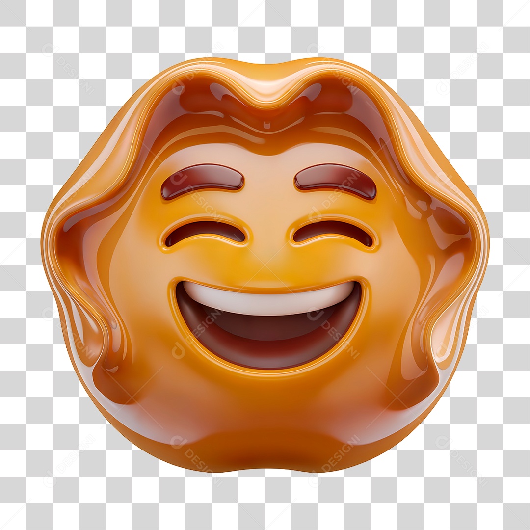 Emoji Feliz 3D Para Composição PNG Transparente