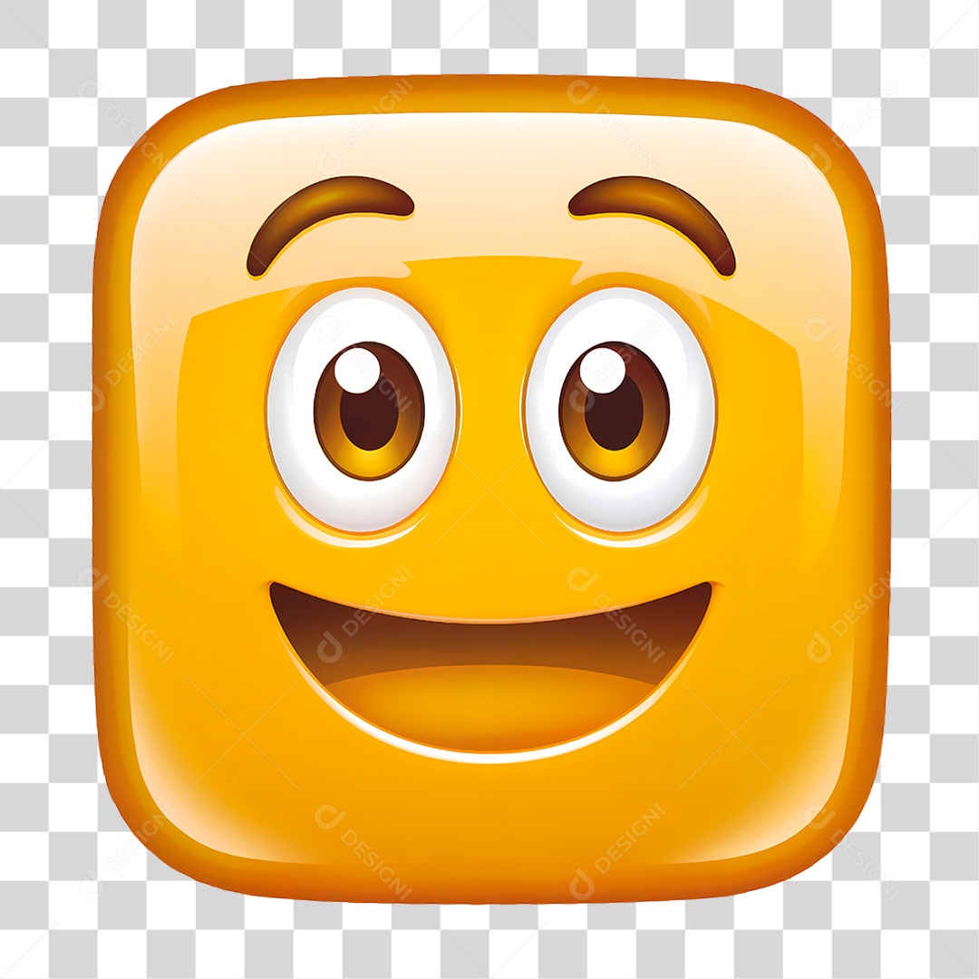 Emoji Feliz 3D Para Composição PNG Transparente