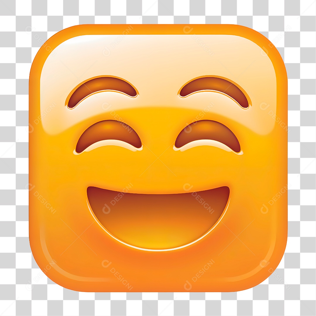 Emoji Feliz 3D Para Composição PNG Transparente