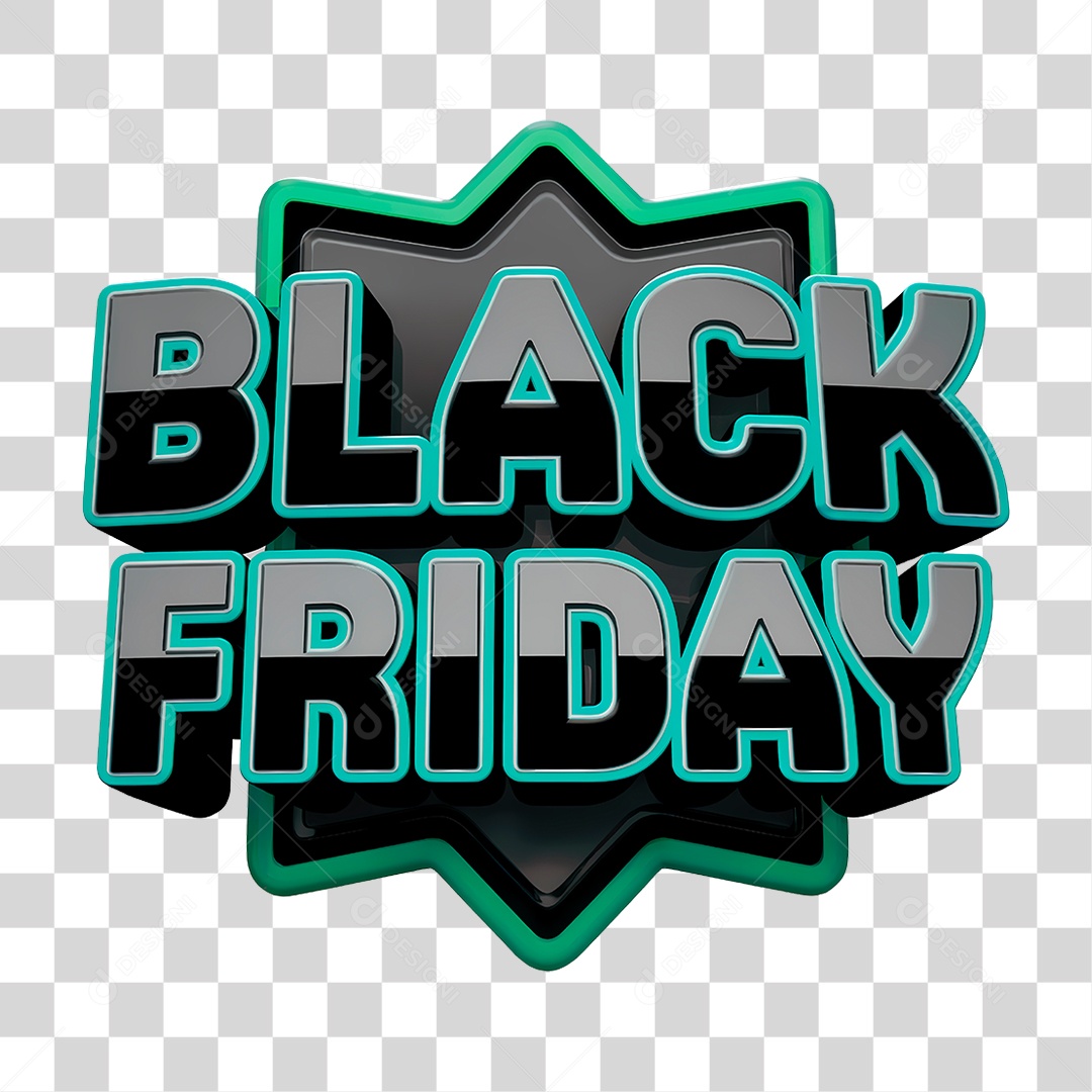 Selo 3D Black Friday Para Composição Para Composição PSD