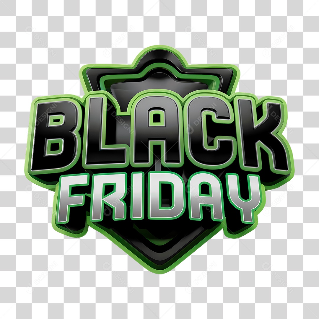 Selo 3D Black Friday Para Composição Para Composição PSD
