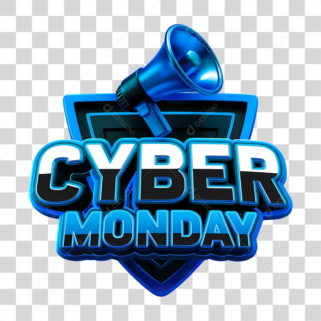 Cyber Monday Selo 3D Para Composição PSD
