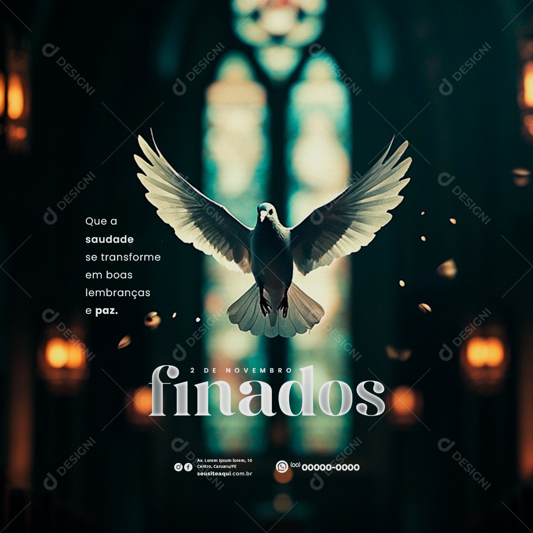 Dia de Finados 02 de Novembro Social Media PSD Editável